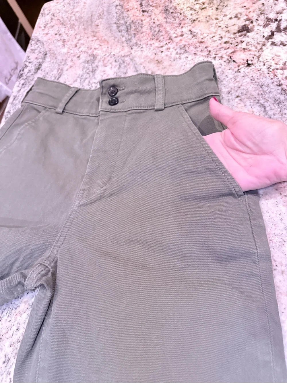 Everlane Organic Cotton Wide Leg Pants Size 0 Gray High Rise Heavyweight Twill